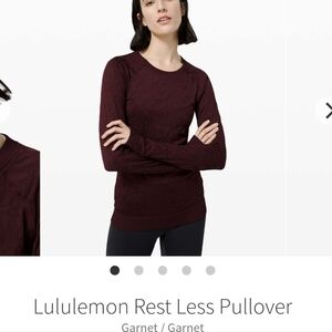 Lululemon burgundy color pullover garnet